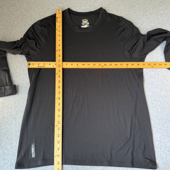 Champion Black Long Sleeve Crewneck Tee T-Shirt Baselayer Athletic Mens Size XL - Picture 7 of 9